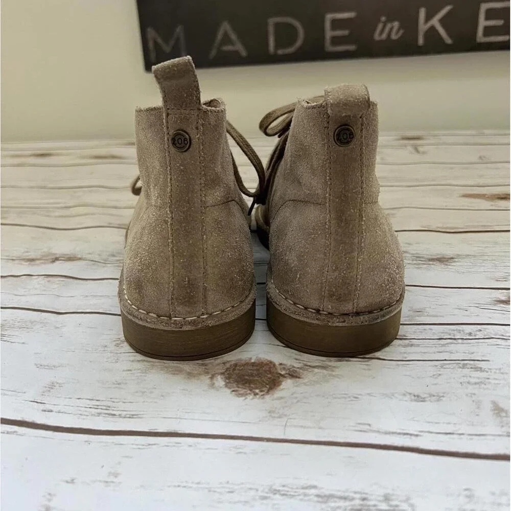 206 Collective Pine Chukka Desert‎ Boots Taupe Suede Lace Up Mens 10D
